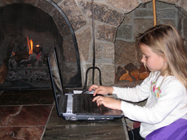 Kid at laptop