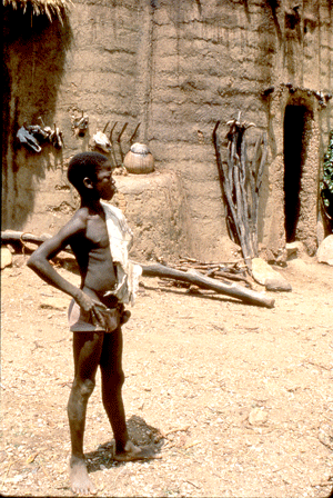 Togo boy beside Taberma castle