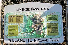 McKenzie Pass area map