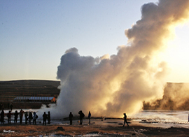Iceland geothermal eruption