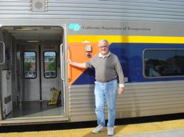 Tony Stakis and a California Amtrak Car
