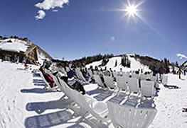 Lawn chairs on the snow, Deer Valley