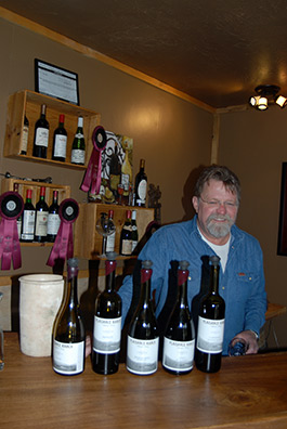 Sampling the wines at Plaisance Ranch