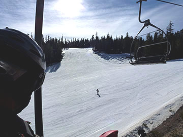 Lone skier at Mammoth