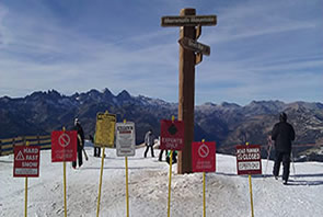 Signage at the top of Mammoth