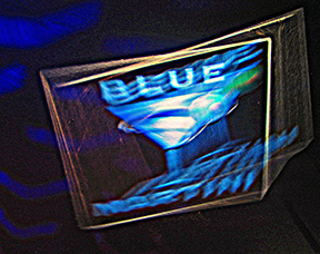 Blue Martini, projected logo on dance floo