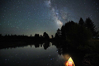 Oregon canoeing midnight