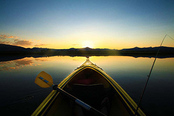 Oregon canoeing sunset