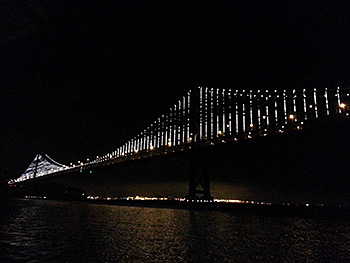 San Francisco Bay Bridge lights