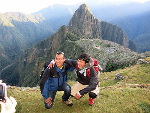 Machu Picchu guides, Manuel and Cesar