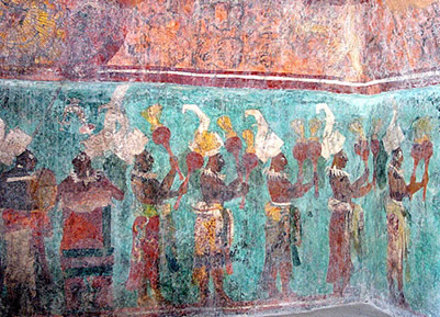 Chiapas, Bonampak Temple frescoes