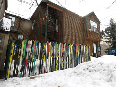 Park City row of skis