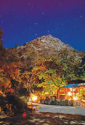 Tassajara Zen Mountain Center zendo at night