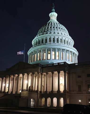 The Capitol at night