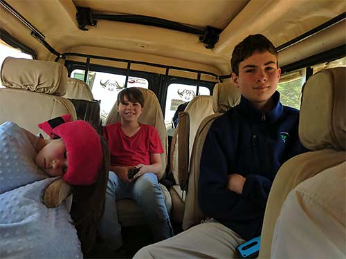 Kids in Jeep