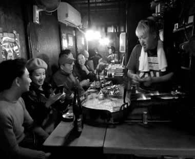 Meal in a back alley of Shinjuku