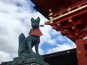 The Fox at the Fushimi Inari-taisha shrine