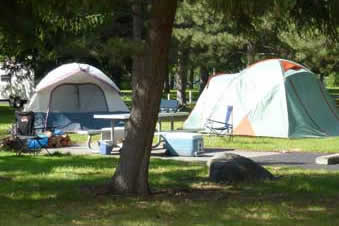 Tents in campground