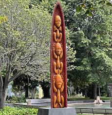 Christchurch Victoria Park maori carving