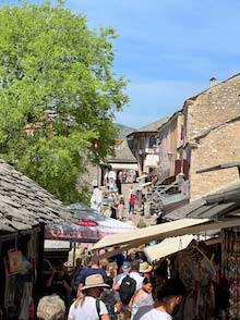 Bazar in Turkish-style village on the Neretva