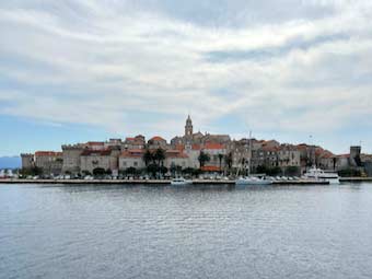 Korčula from the sea