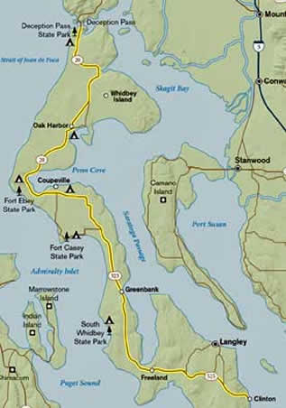 Whidbey island map