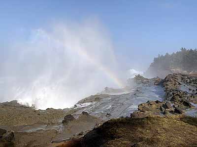 Rainbow over the shore, Bandon, Oregon