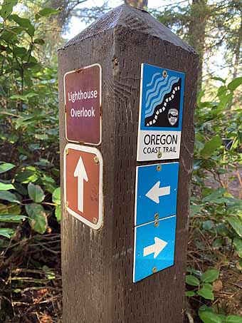 Sign for the Oregon Coast Trail