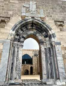 The entrance to Castle Maniace